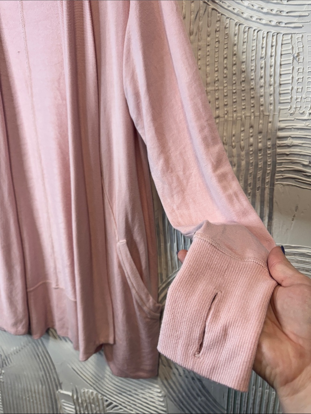 Athleta Blush Pink Open-Front Women’s Cardigan N0428 - Picture 4 of 5